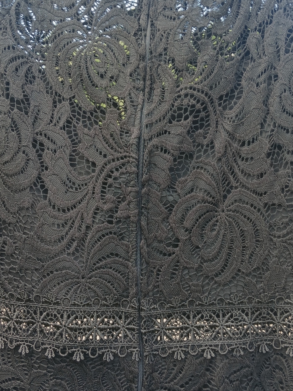 Bisou Bisou Black Lace Overlay Sheath Midi Dress Size 10 - Picture 5 of 6